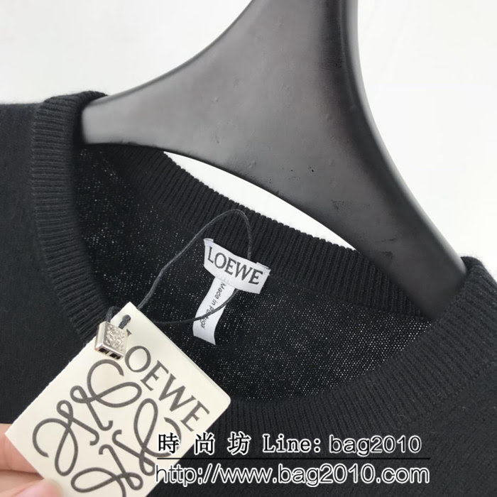 LOEWE羅意威 18SS秋冬最新款 基礎調logo刺繡 男款奴羊毛毛衣 打底百搭款式 ydi2439